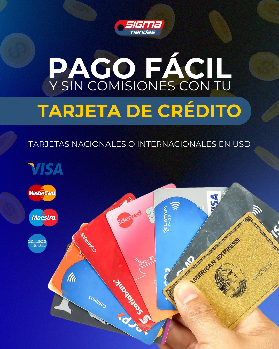 Cómo comprar en SigmaTiendas usando tarjetas en Venezuela (crédito, débito y prepagadas en dólares)