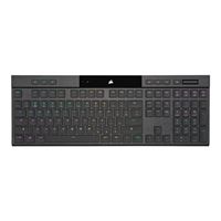 Corsair K100 AIR WIRELESS RGB Ultra-Thin Mechanical Gaming Keyboard - Black; Backlit RGB LED; CHERRY MX Ultra Low Profile Tactile Keyswitches
