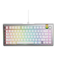 Glorious GMMK 3 PRO HE 75% Prebuilt RGB Wired Mechanical Gaming Keyboard - Silver; Hall Effect Fox Linear Switches