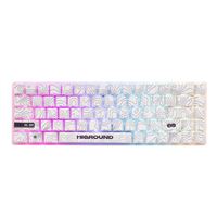 Teclado gaming Higround Basecamp 65 Snow Stone 65% con cable RGB - White
