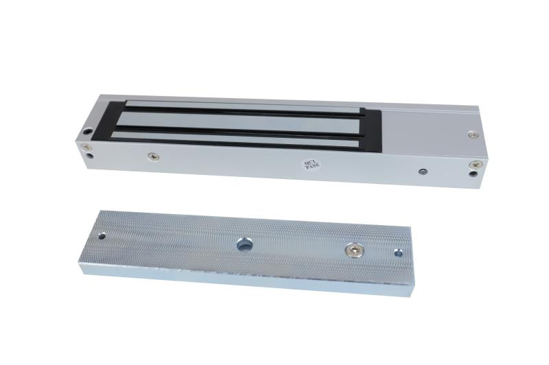 Control de Acceso Hikvision - Chapa Magnética de 600 Lbs (272 Kg) - Montaje en Puerta Normal o de Vidrio - Certificado C