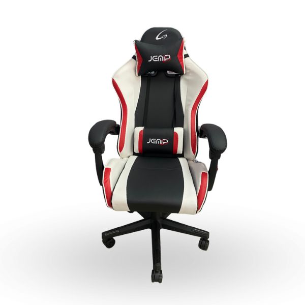 Silla -Gaming -Jemip -FUNDAY- Ajustable -Reclinable -Negro -Blanco -Rojo-
