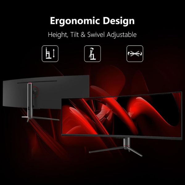 Monitor JEMIP JP144-490GC - 49" - (5100×1440) FHD - IPS - 144Hz
