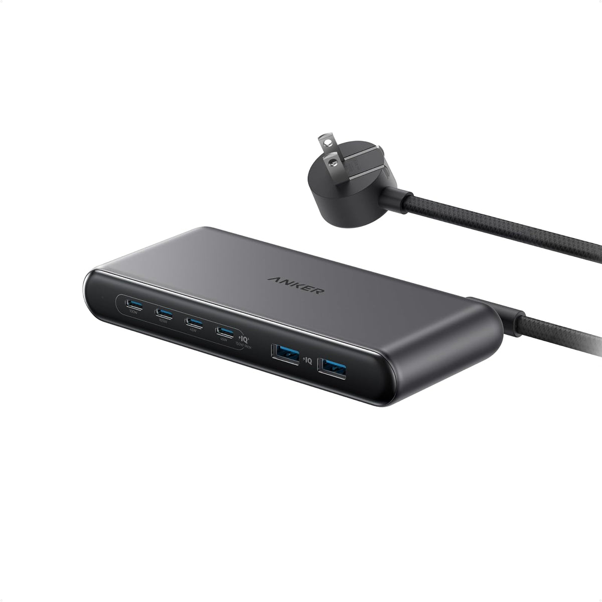 Cargador Anker Estación de carga de viaje, cargador USB C delgado de 150 W, 4 USB C