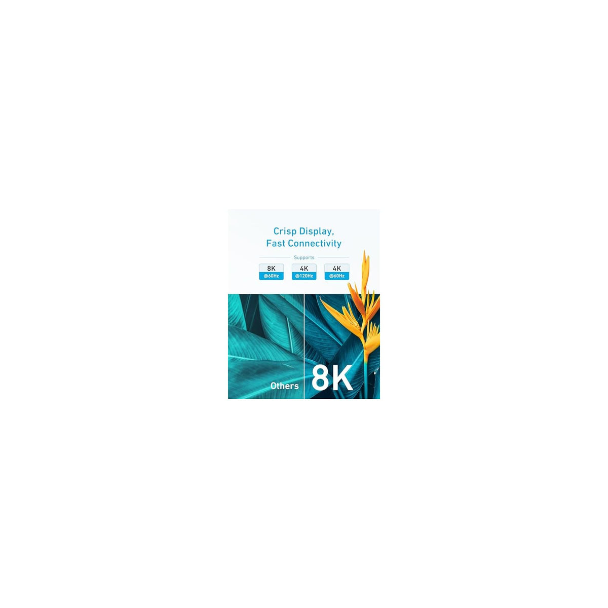 Conmutador Anker HDMI, 4K 60Hz HDMI Switcher Cable HDMI 8K @60Hz, 6 pies - vista 6