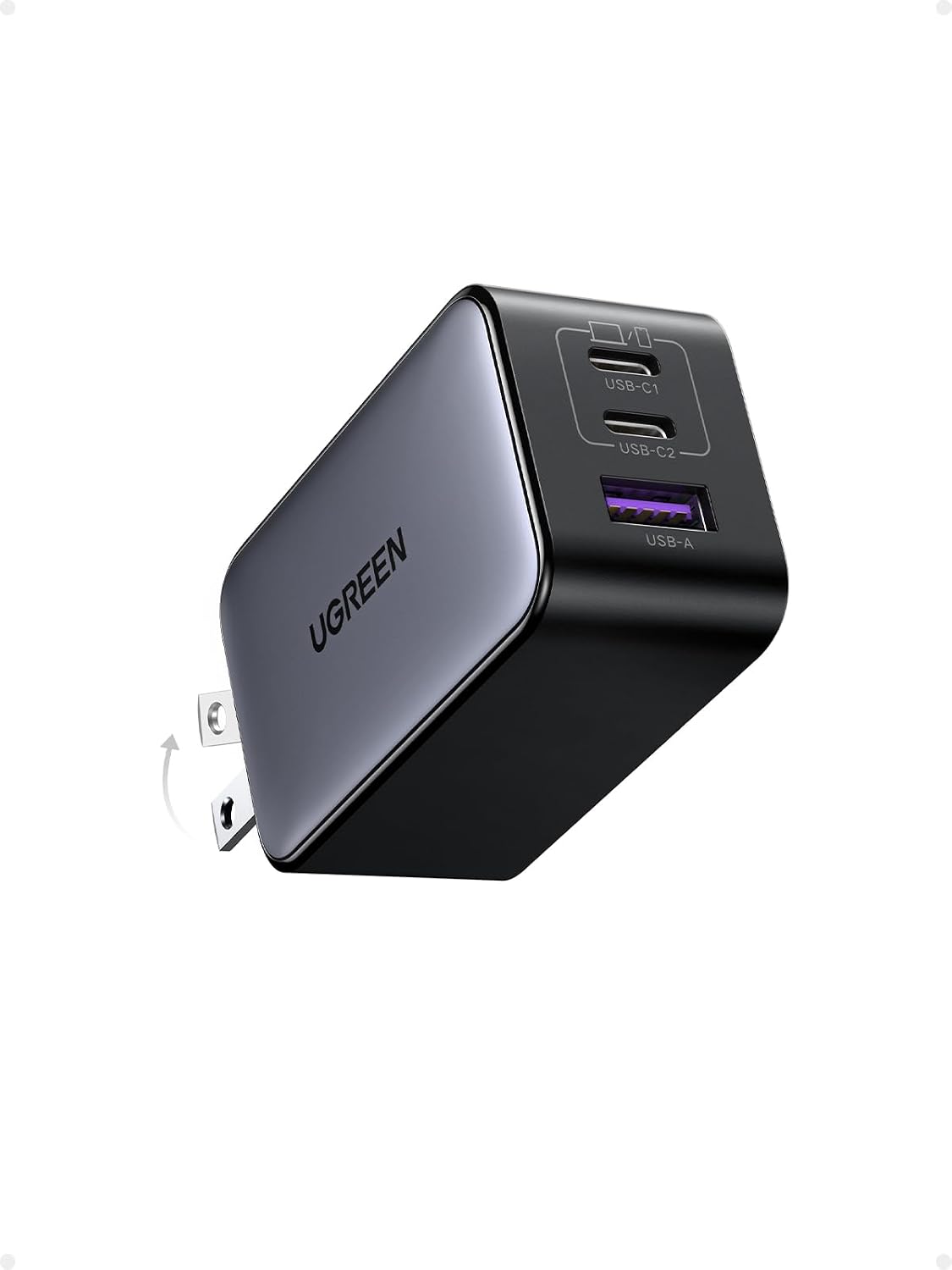 Cargador-de-Pared-UGREEN-Nexode-65-W-GaN-USB-C-de-3-Puertos-9