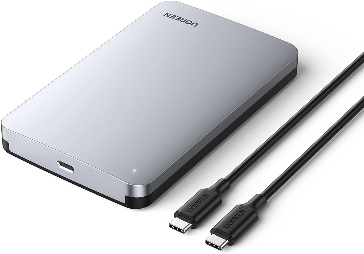 Carcasa-de-Disco-Duro-UGREEN-USB-C-para-SSD-HDD-SATA-de-2-5-pulgadas-de-Aluminio-portada