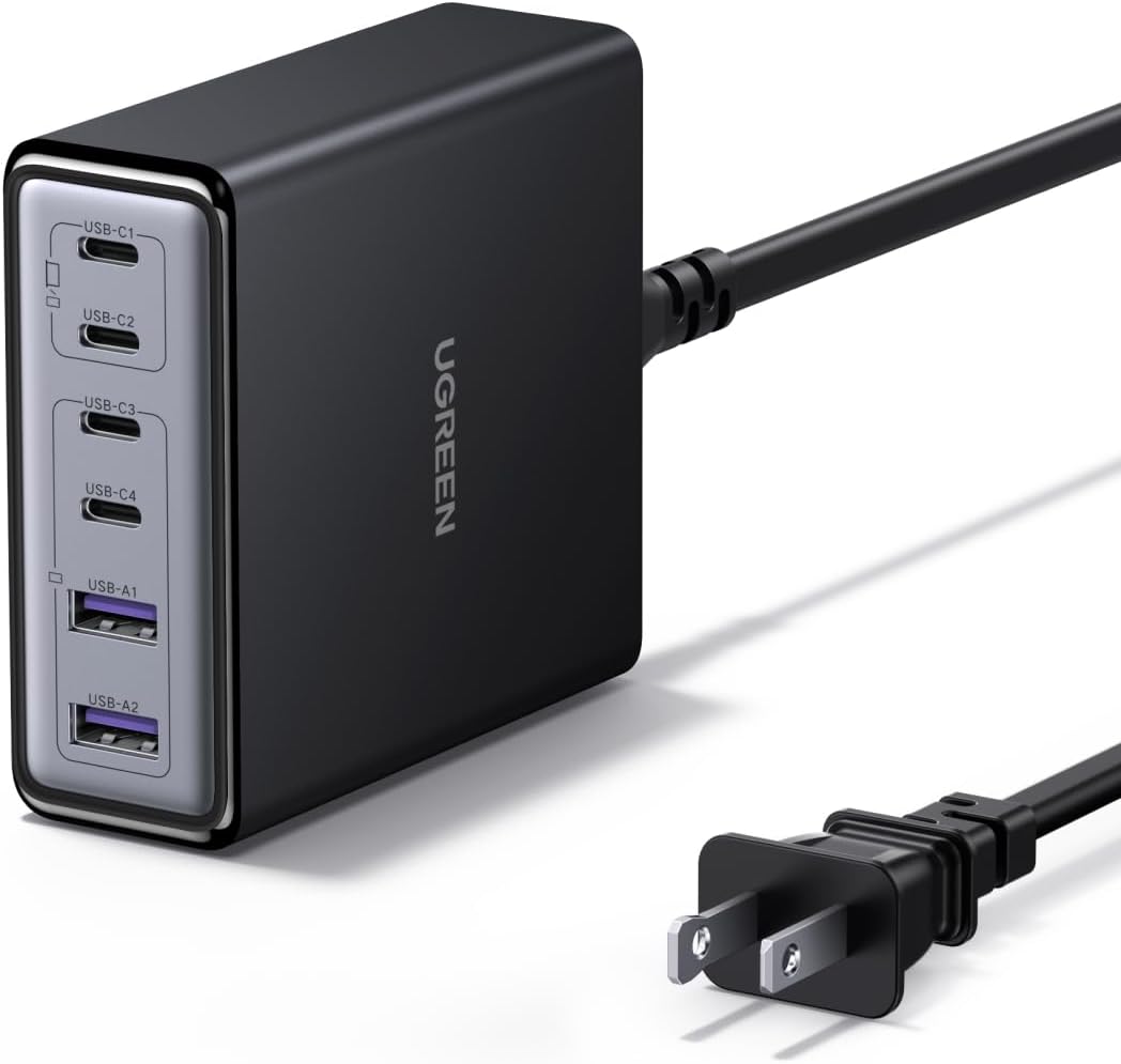Estación-de-Carga-UGREEN-100-W-GaN-de-6-Puertos-4-USB-C-y-2-USB-A-para-Escritorio-portada