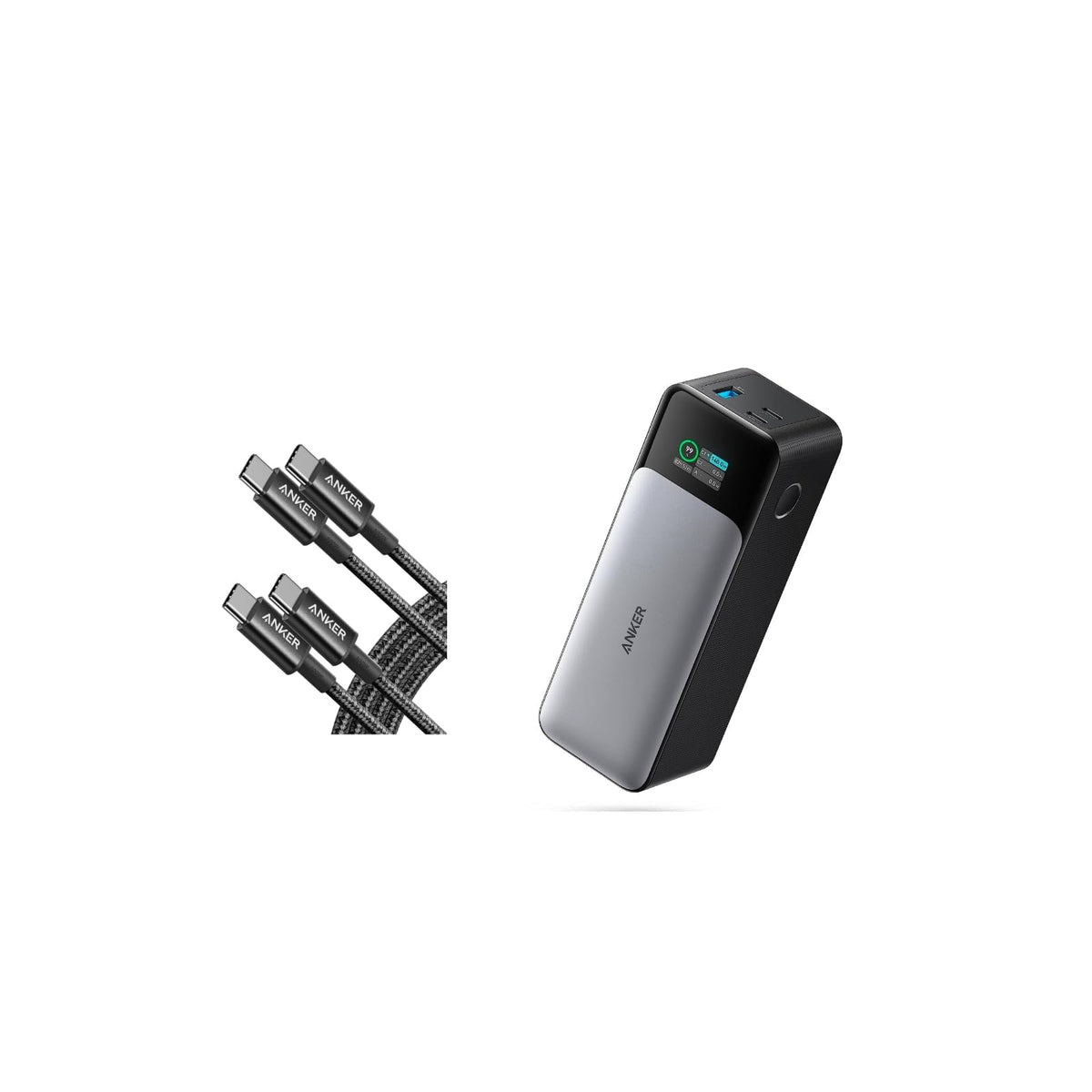 Power Bank Anker Cable de carga USB C (6 pies 100 W, paquete de 2), cargador USB 2.0 tipo C cargador de carga rápida, cargador portátil de 3