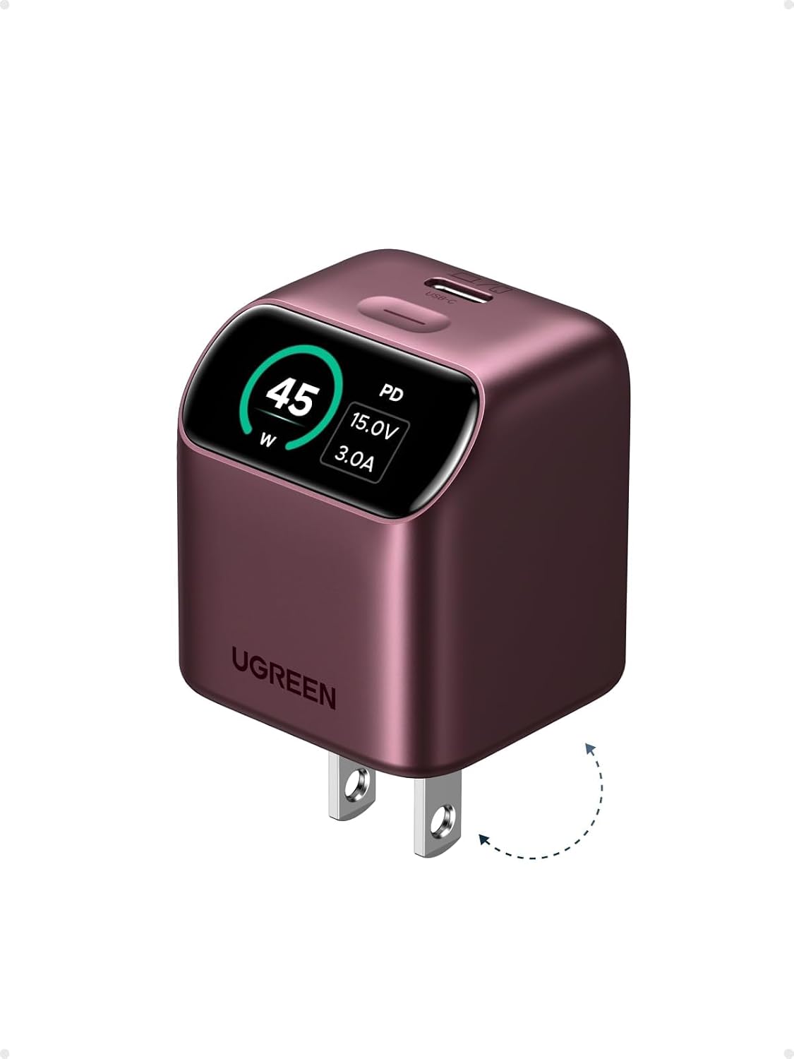 Cargador-de-Pared-UGREEN-Nexode-Pro-45-W-GaN-USB-C-con-Pantalla-Inteligente-9