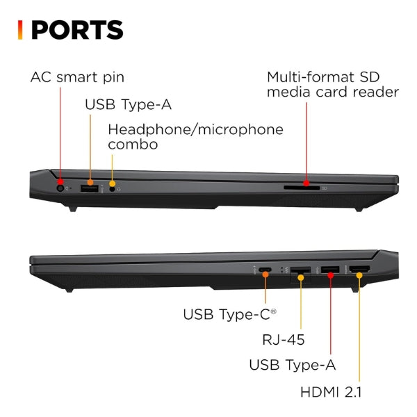HP - Victus Laptop 15-FA2500NR - Intel Core i5-13420H - 8GB Memory NVIDIA GeForce RTX 2050 - 512 GB SSD - Mica silver