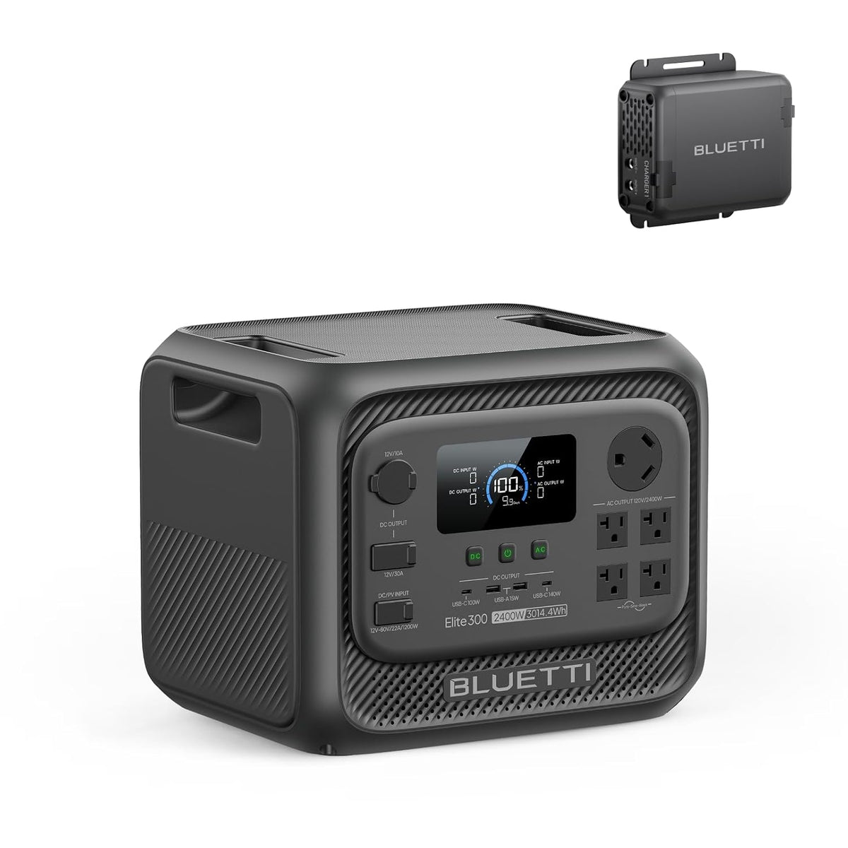Estación de Energía Portátil BLUETTI Elite 300, 3014.4 Wh, 2400 W + Cargador de Alternador 1