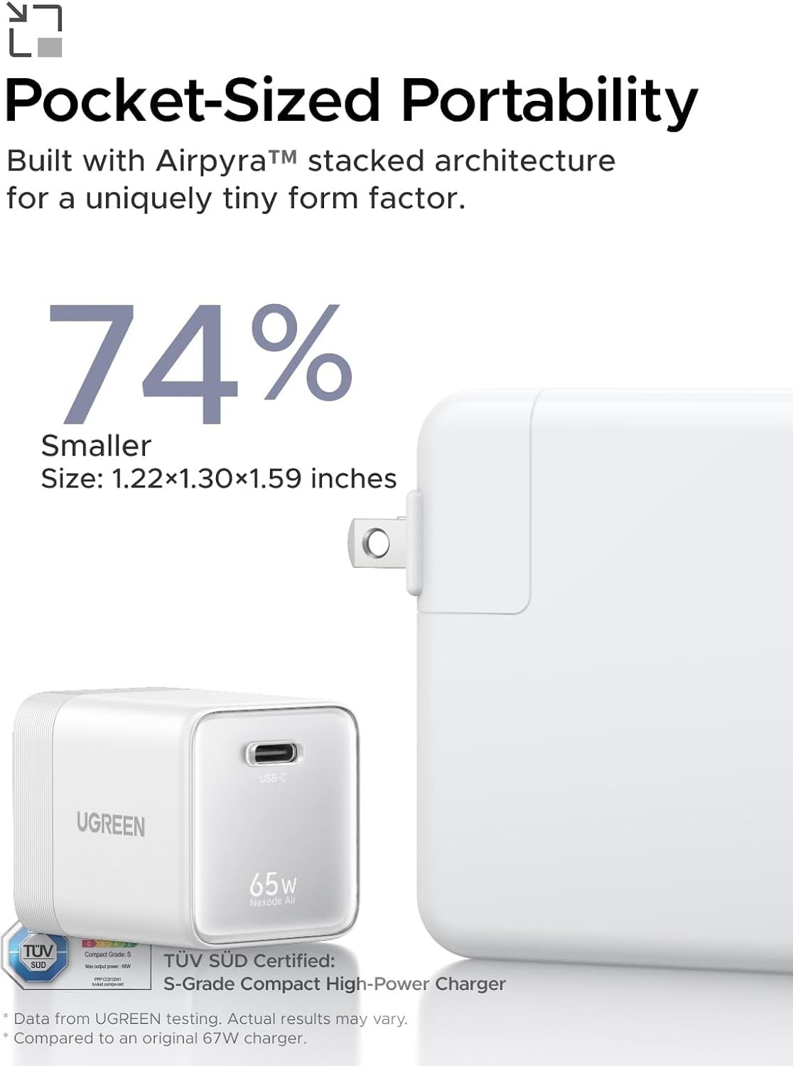 Cargador-de-Pared-UGREEN-Nexode-Air-65-W-GaN-USB-C-con-Cable-3