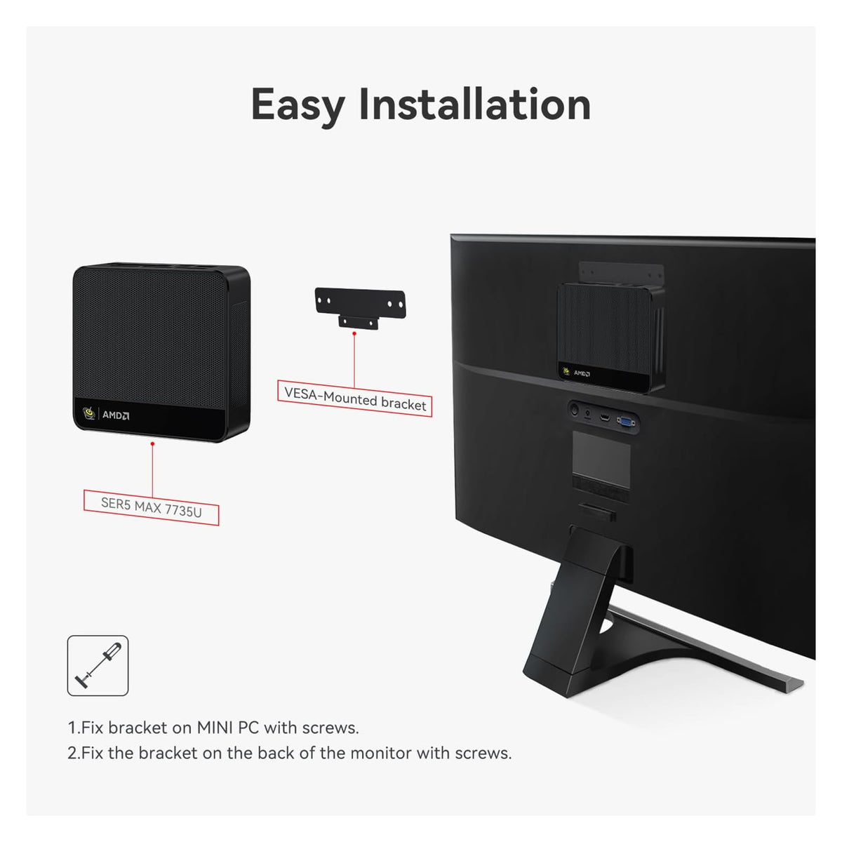 Mini PC Beelink SER5 MAX 24 GB RAM 1 TB SSD, con AMD Ryzen 7 7735U - vista 9