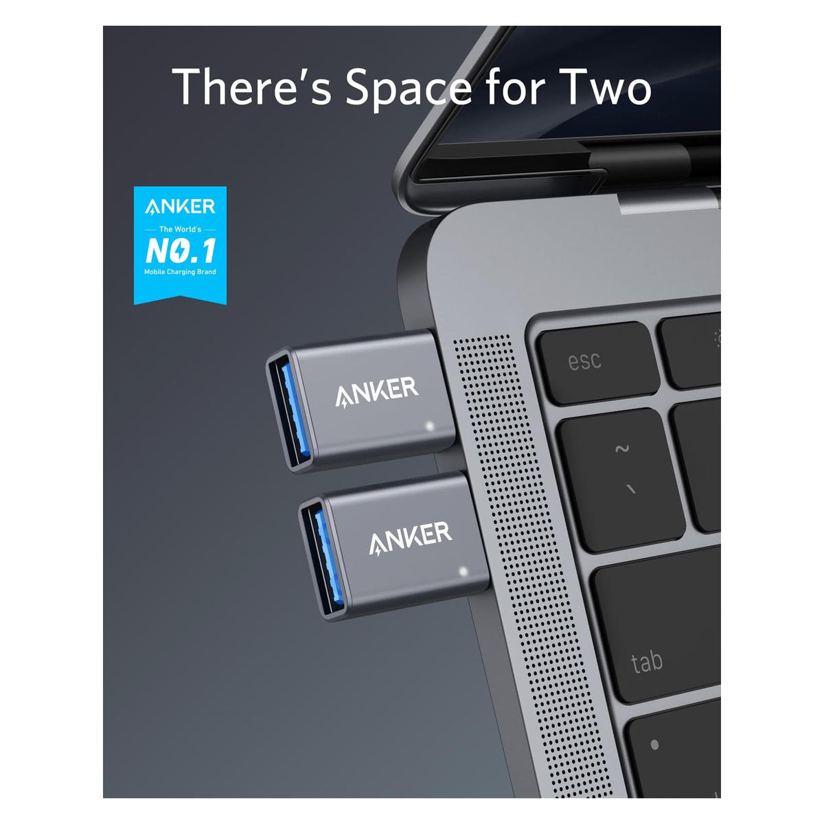 Adaptador Anker USB C (paquete de 2), adaptador USB C a USB de - vista 2