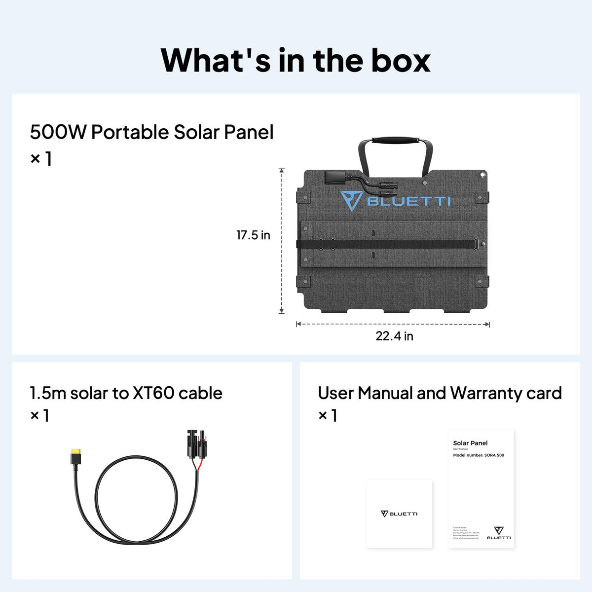 Panel Solar Portátil BLUETTI, 500 W