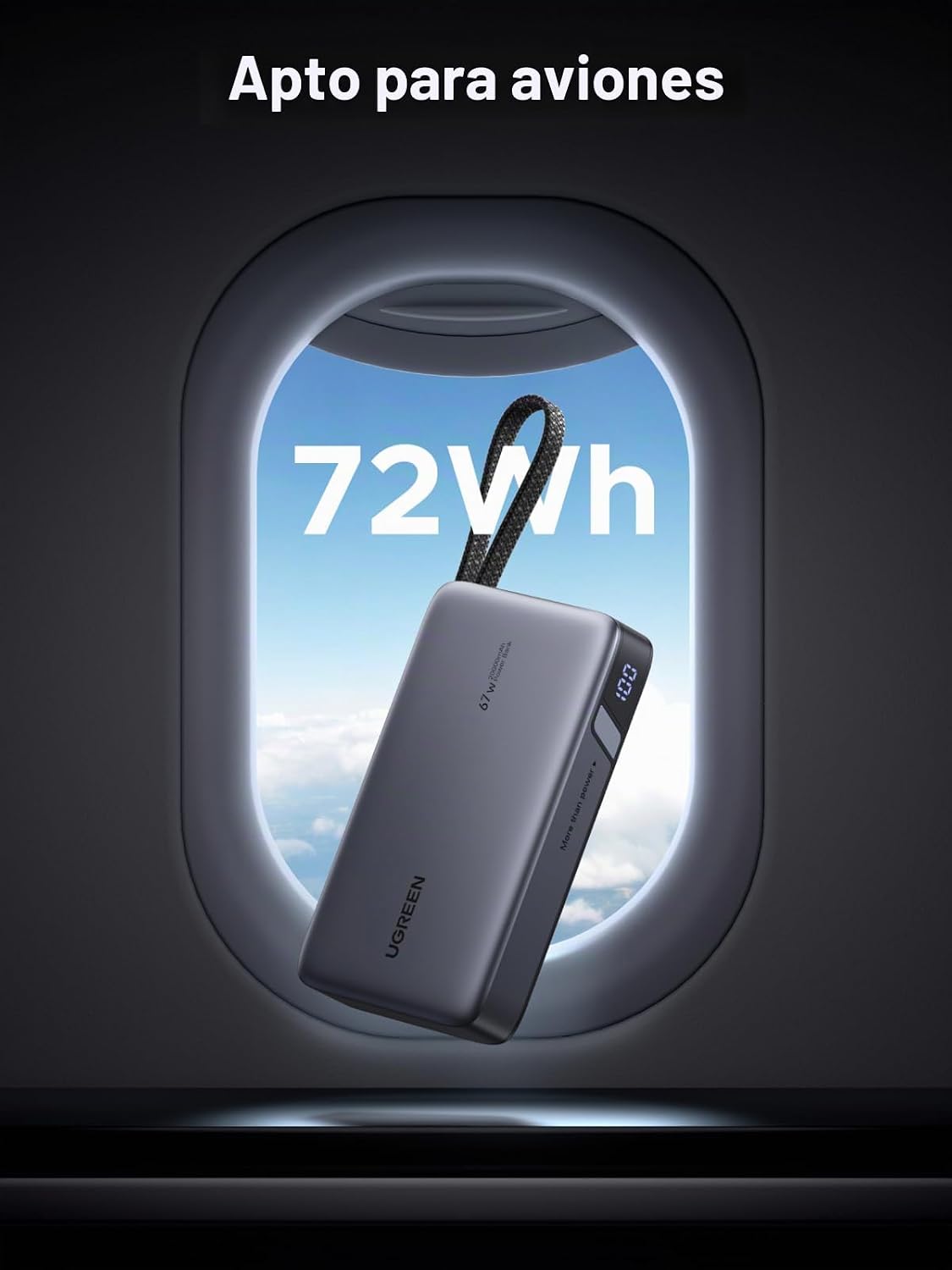 Power-Bank-UGREEN-Nexode-20-000-mAh-67-W-con-Cable-USB-C-Integrado-8