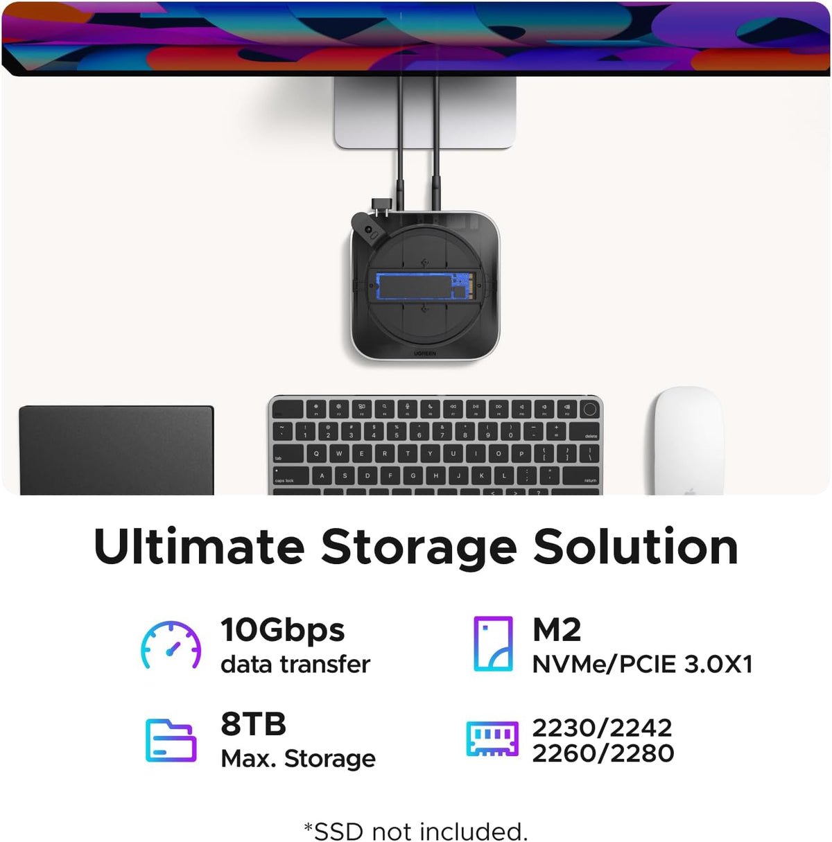 Hub-Dock-UGREEN-para-Mac-mini-con-DisplayPort-4K-a-144-Hz-y-Carcasa-NVMe-4
