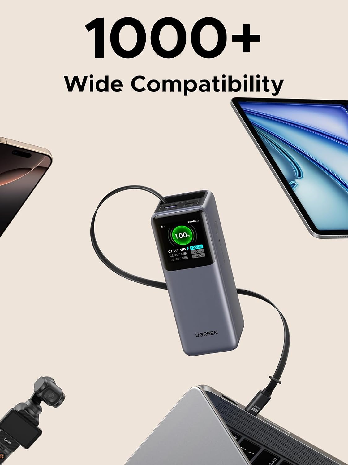 Power-Bank-UGREEN-Nexode-20-000-mAh-165-W-para-MacBook-Pro-16-con-Cable-Integrado-8