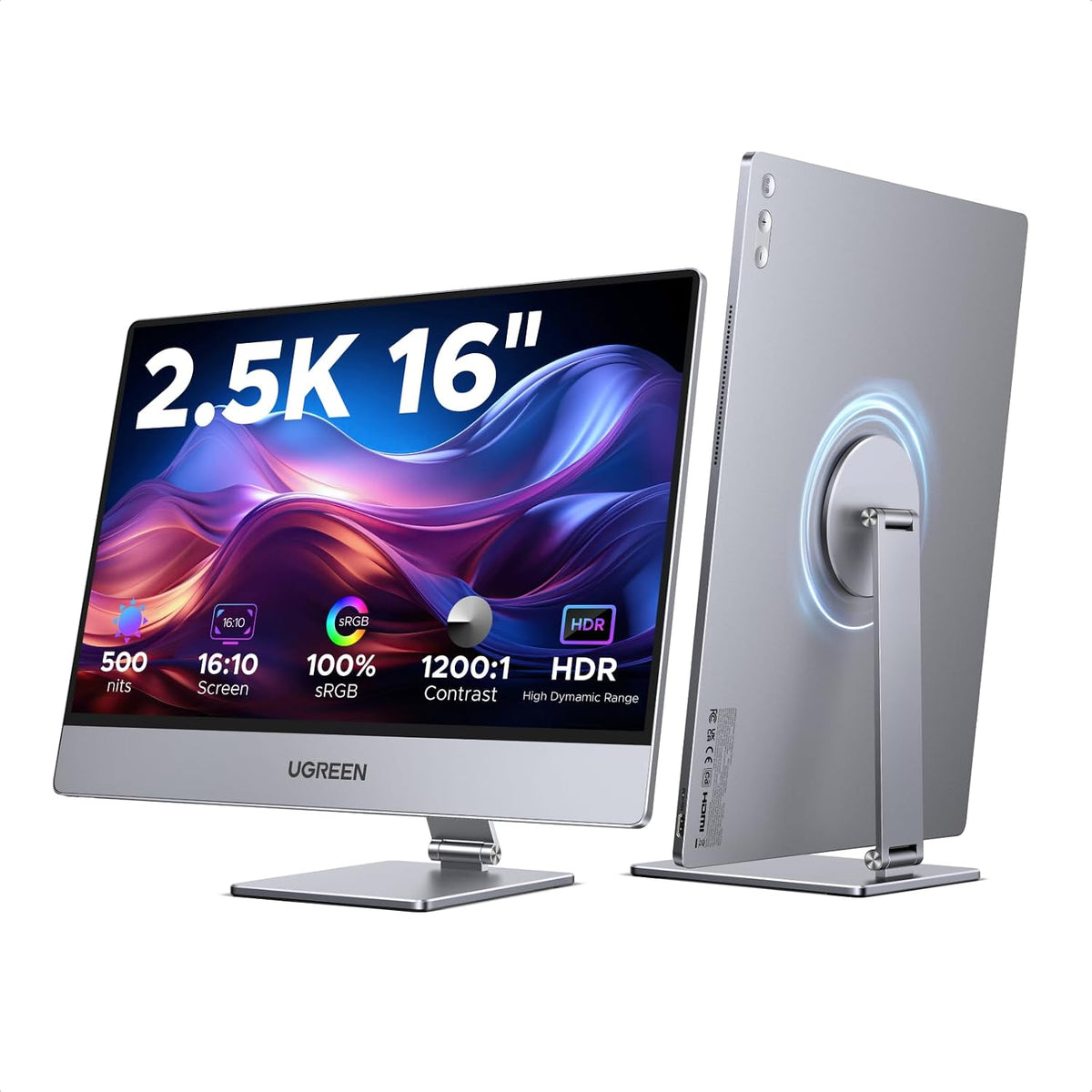 Monitor-Portátil-UGREEN-de-16-Pulgadas-2-5K-con-Soporte-Magnético-portada