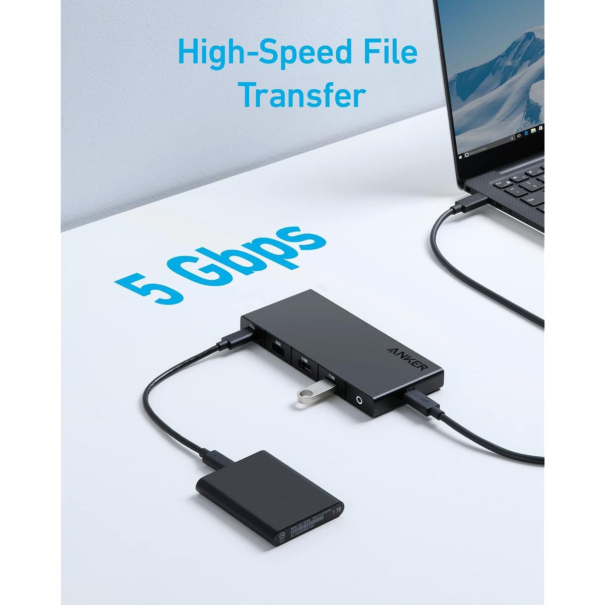Hub USB Anker USB C 364 (10 en 1, HDMI 4K dual) - vista 4