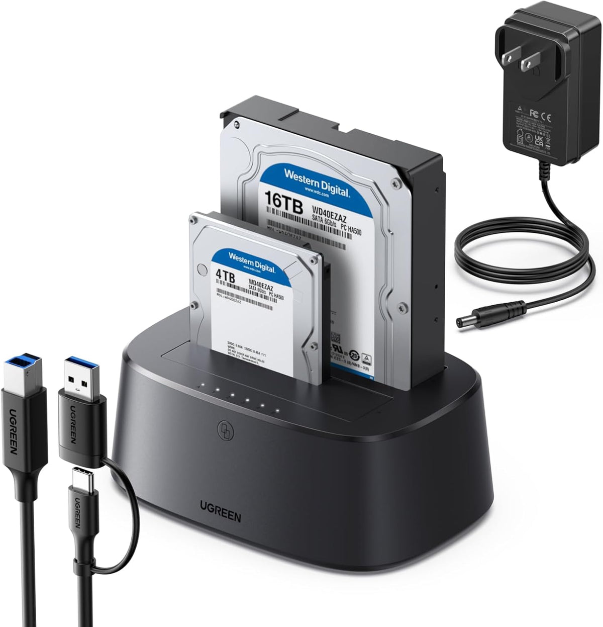 Dock-para-Discos-Duros-UGREEN-de-Doble-Bahía-para-HDD-y-SSD-portada