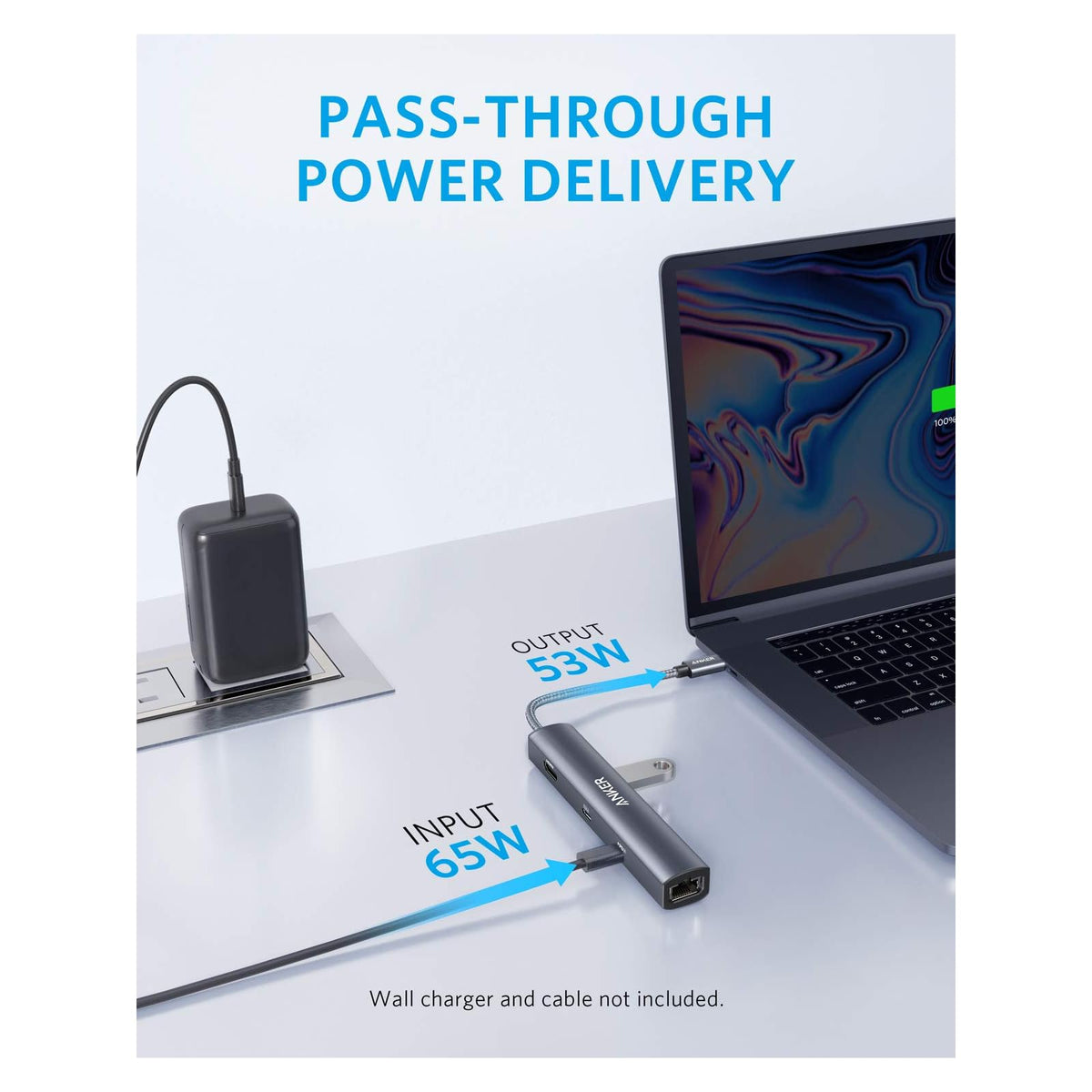 Hub USB Anker USB-C con Ethernet, adaptador multipuerto USB C a - vista 3