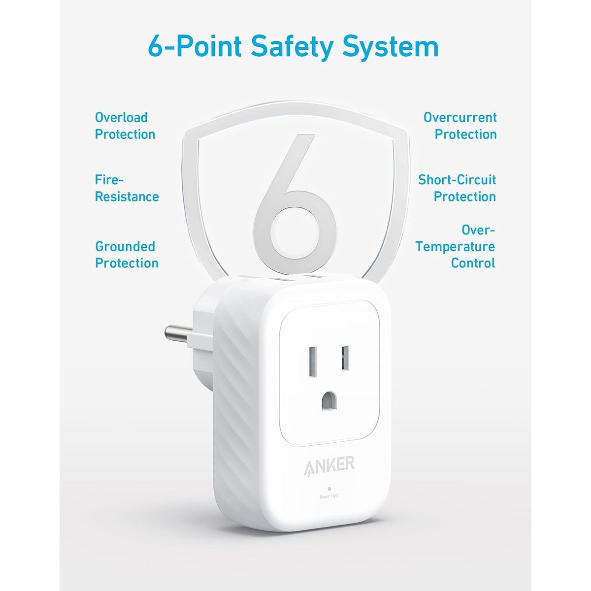 Adaptador Anker Travel Adapter, European Travel Plug Adapter, US to Europe 15W 2-Pack - vista 6