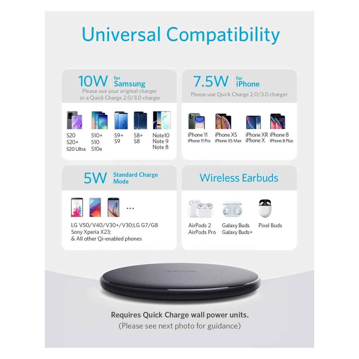 Anker Almohadilla de cargador inalámbrico rápido de 10 W con certificación - vista 2
