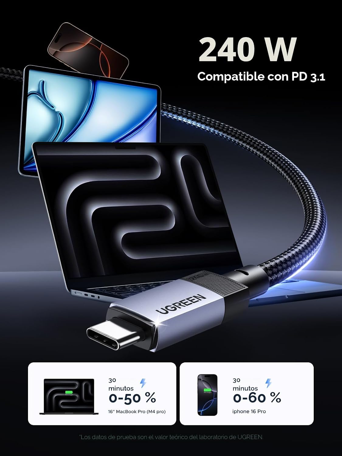 Cable-USB-C-a-USB-C-UGREEN-240-W-para-Thunderbolt-4-3-y-USB4-de-40-Gbps-4
