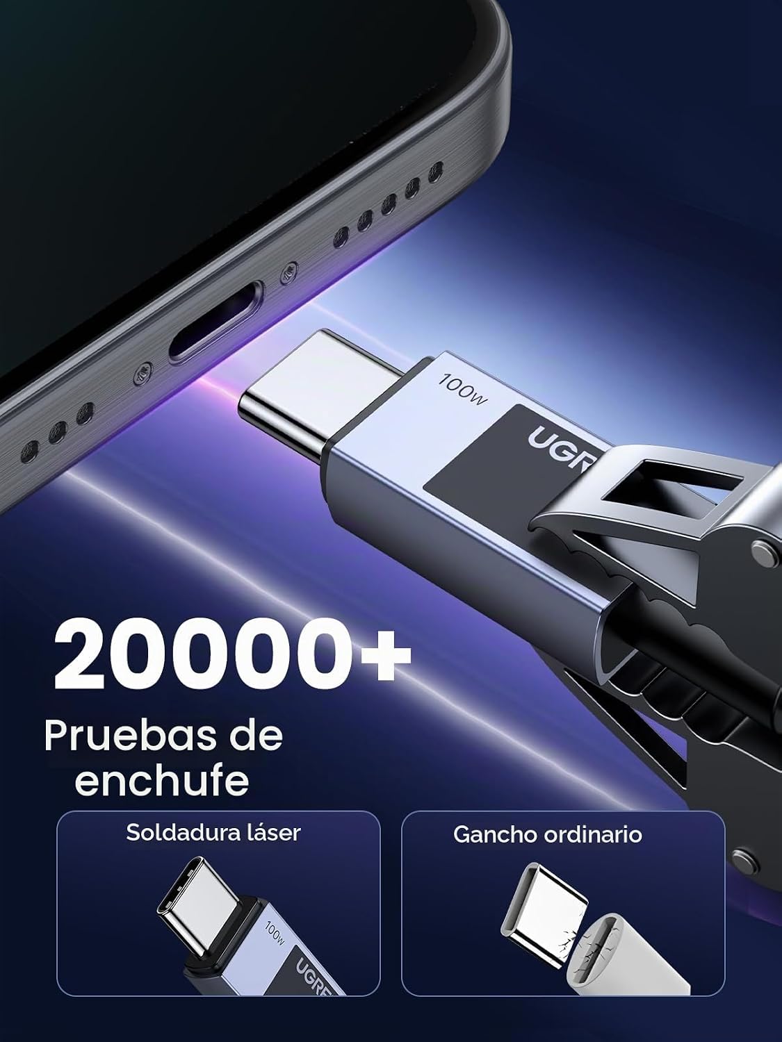 Cable-USB-C-UGREEN-de-Carga-Rápida-100-W-para-iPhone-iPad-y-Galaxy-5