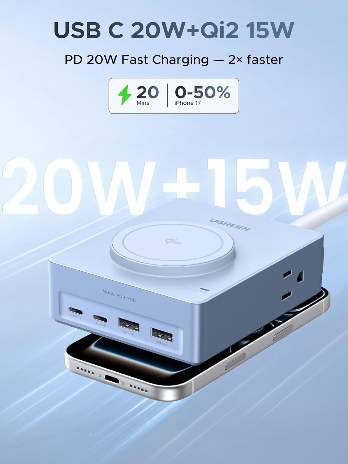 Regleta-UGREEN-con-Cargador-Inalámbrico-de-15-W-y-8-Puertos-3