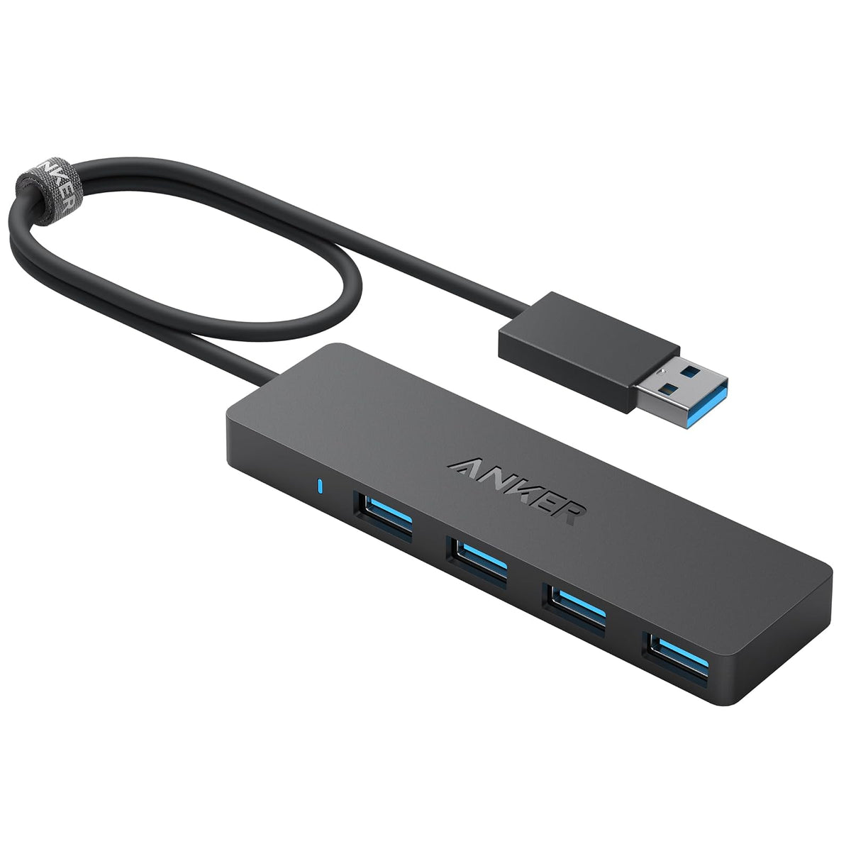Hub USB Anker USB, divisor USB 4 en 1, 4 puertos USB-A con transferencia de