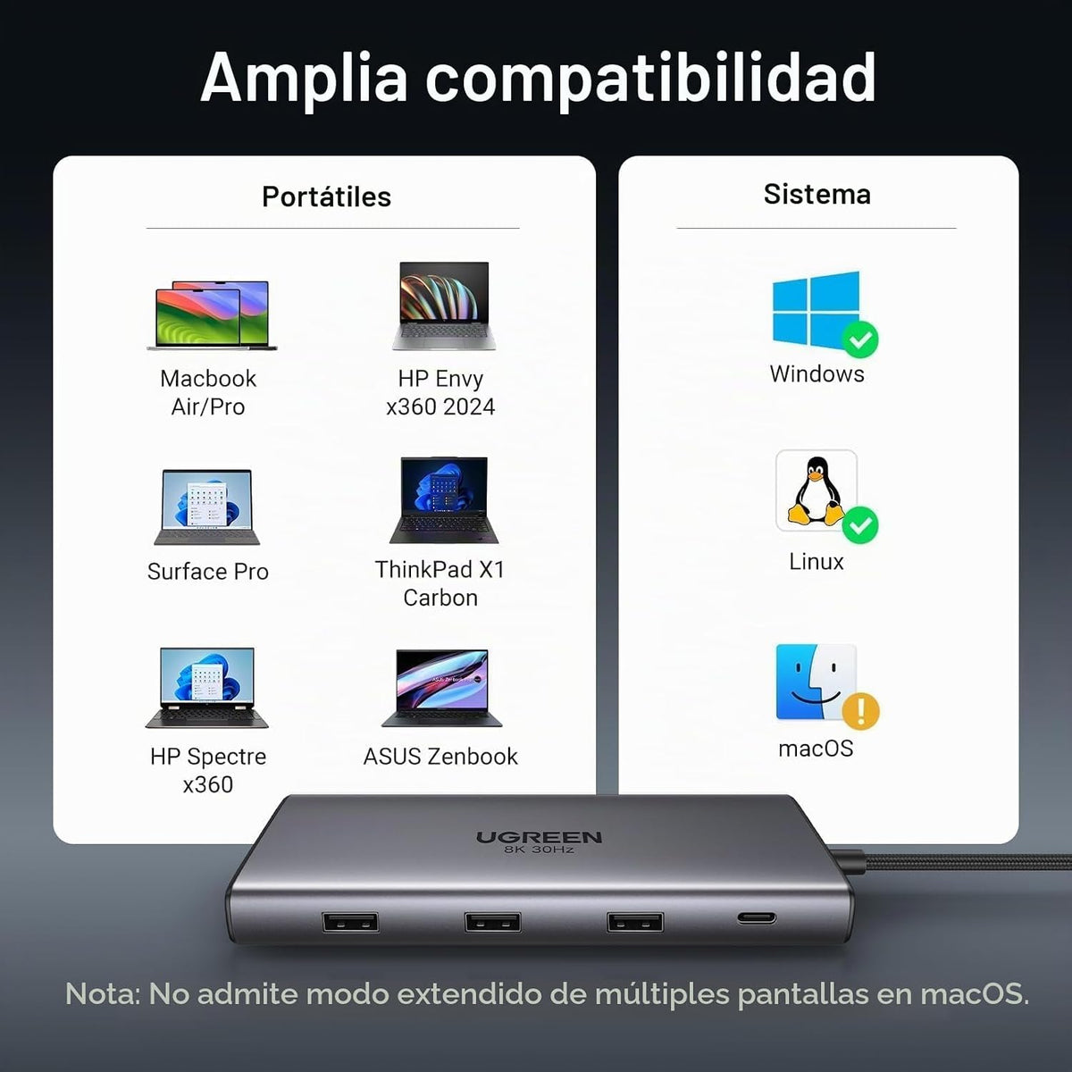 Estación-de-Acoplamiento-USB-C-UGREEN-para-Doble-Monitor-con-Base-8