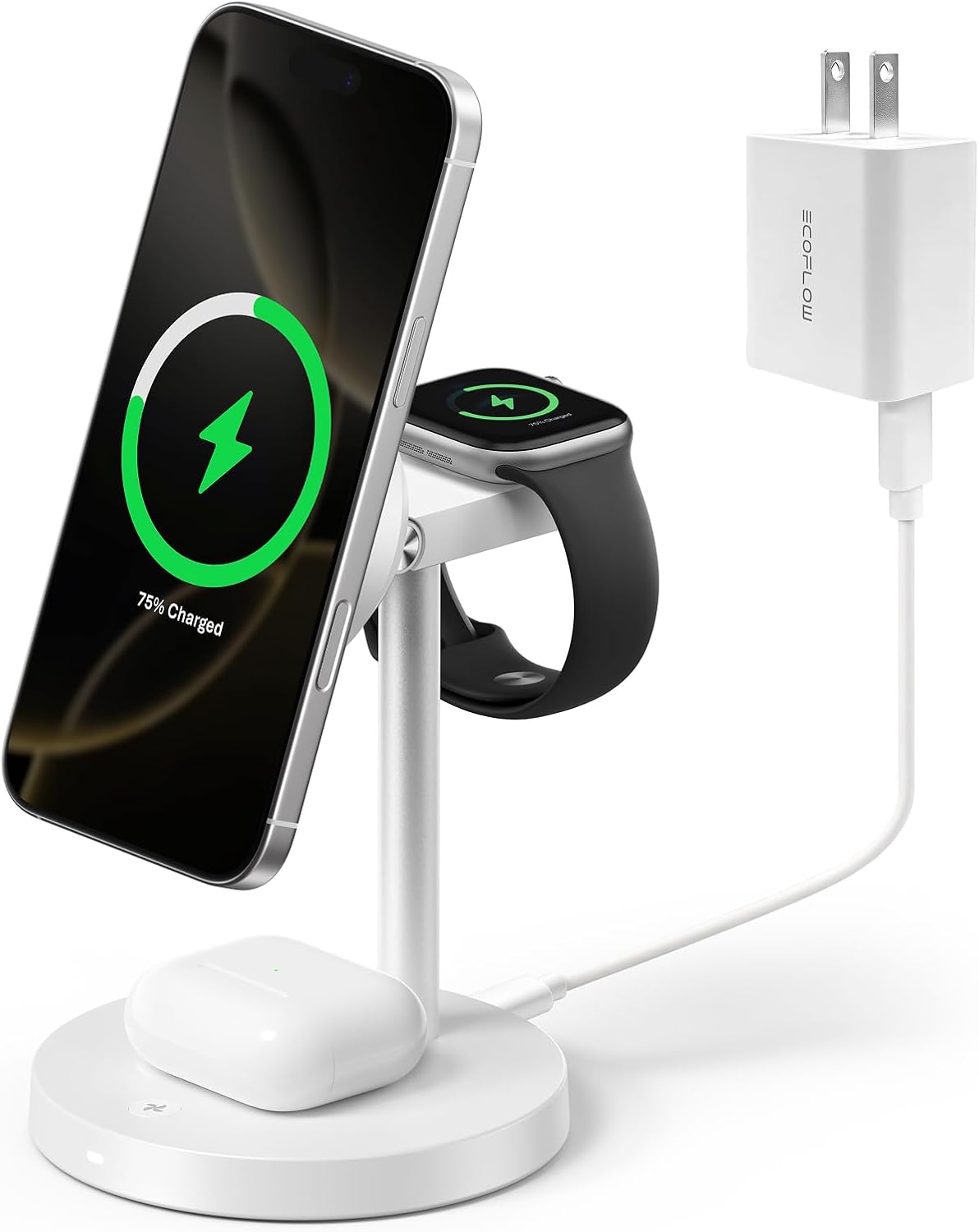 Estación-de-Carga-Inalámbrica-EcoFlow-RAPID-3-en-1-Qi2-para-iPhone-Apple-Watch-y-AirPods-Blanco-portada