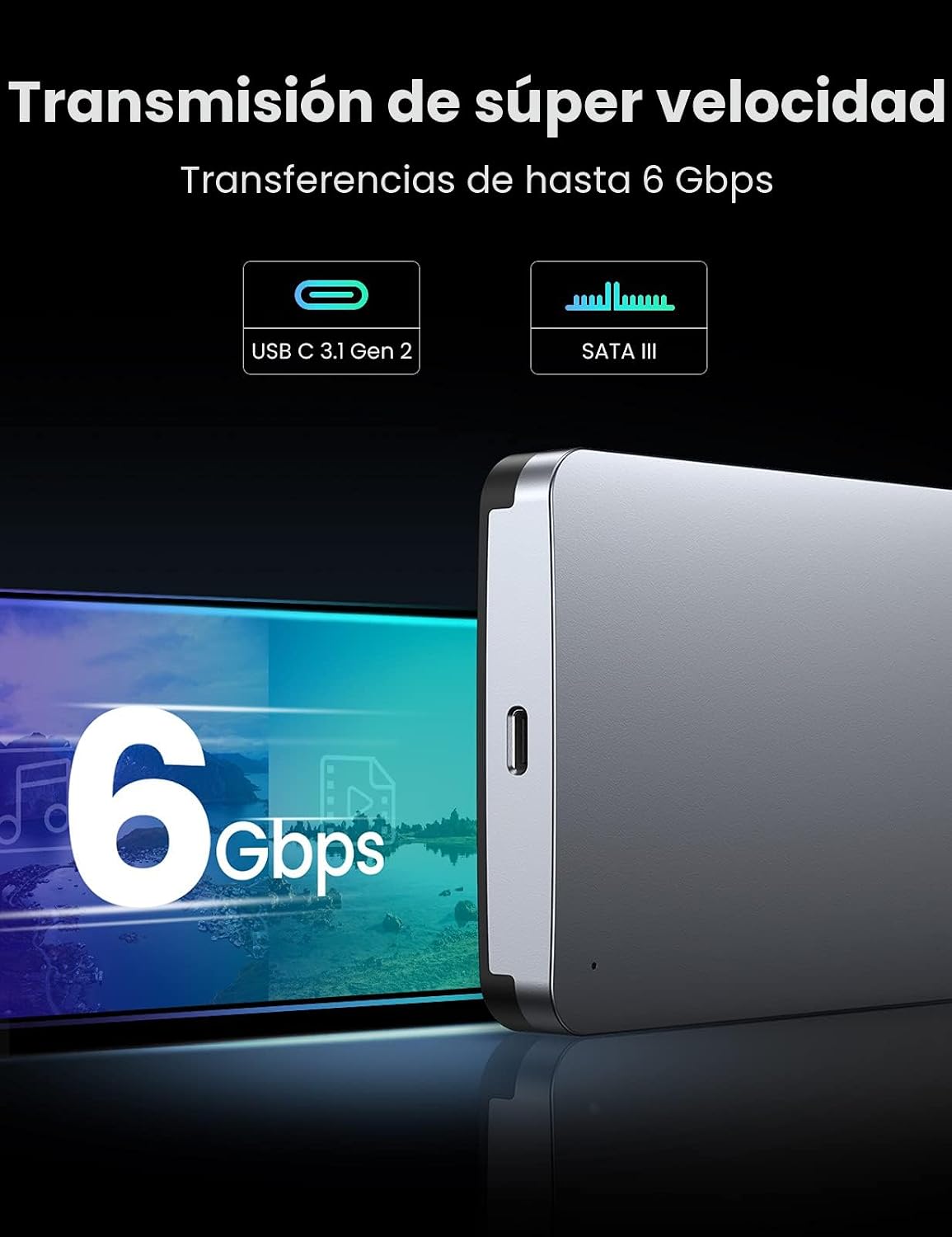 Carcasa-de-Disco-Duro-UGREEN-USB-C-para-SSD-HDD-SATA-de-2-5-pulgadas-de-Aluminio-3