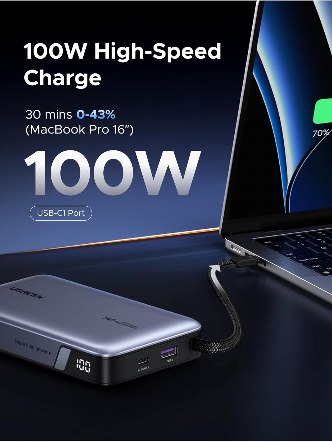 Power-Bank-UGREEN-Nexode-20-000-mAh-145-W-con-Cable-USB-C-Integrado-3
