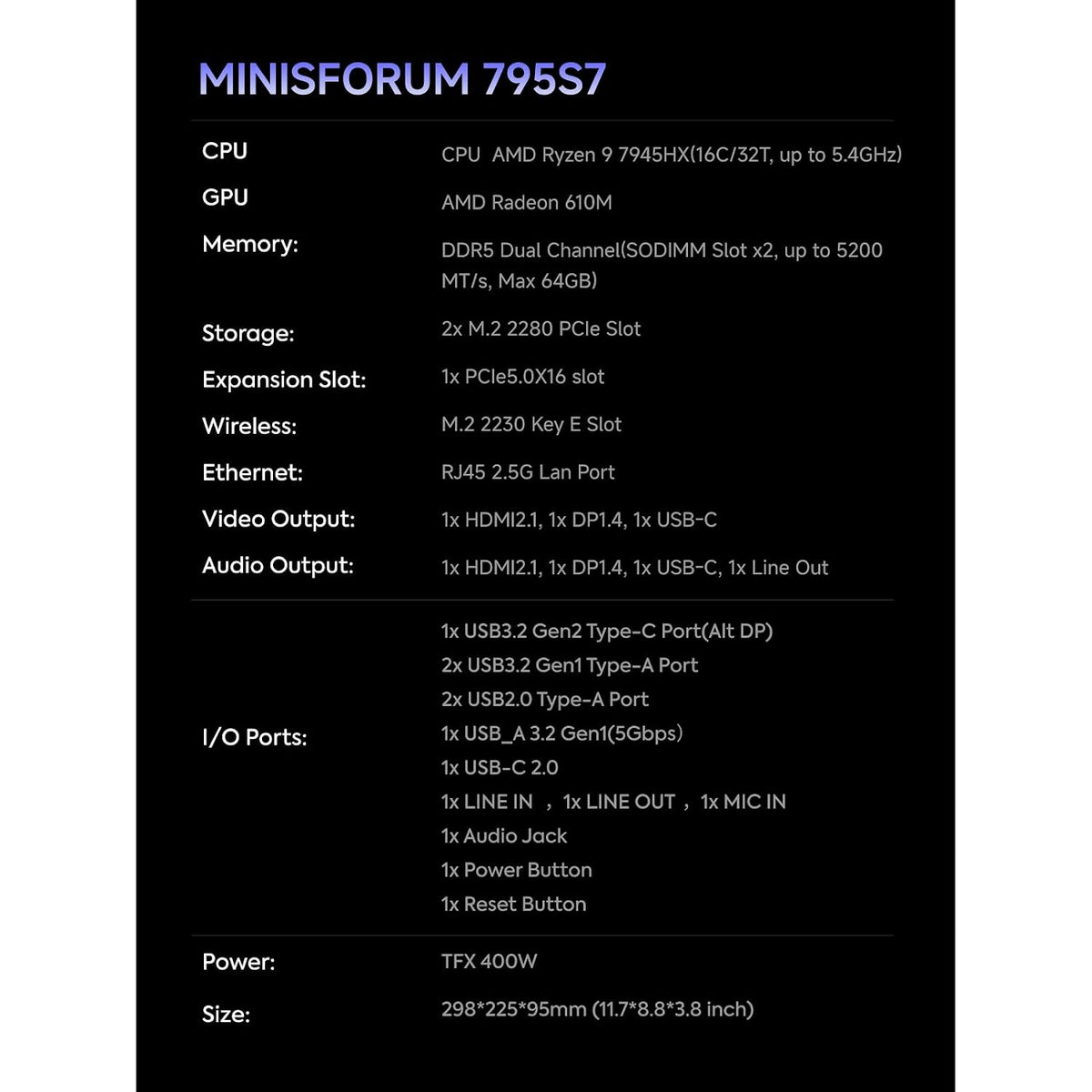 Mini-PC-Minisforum-795S7-con-AMD-Ryzen-9-7945HX-pantalla