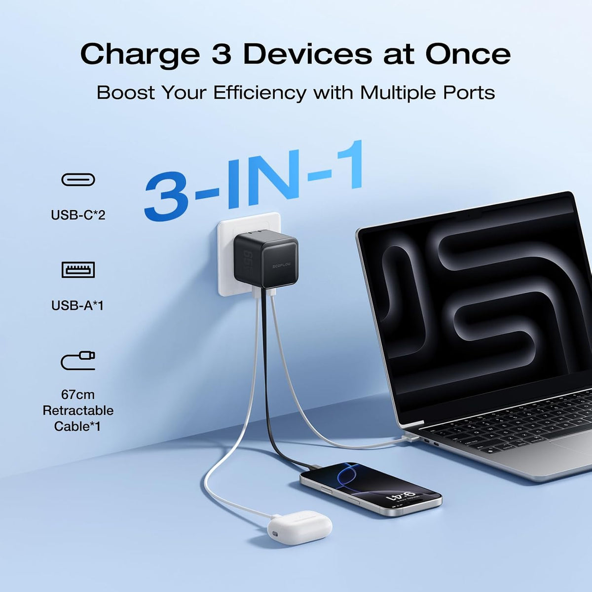 Cargador-EcoFlow-RAPID-65-W-USB-C-3-en-1-con-Cable-Retráctil-Negro-3