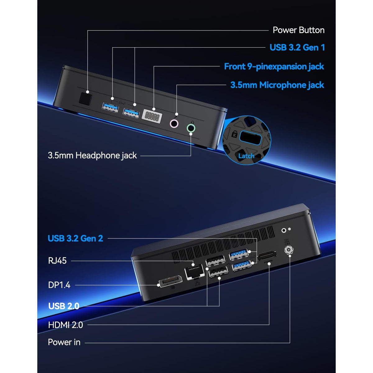 Mini-PC-GEEKOM-Air12-8-GB-RAM-256-GB-SSD-con-Intel-N95-y-Windows-11-puertos