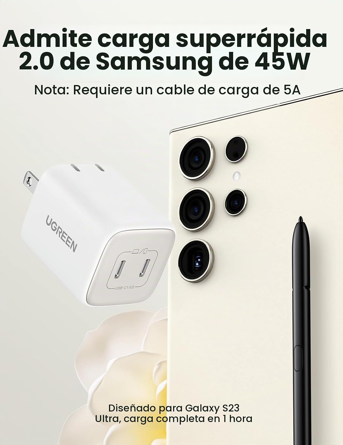 Cargador-de-Pared-UGREEN-Nexode-45-W-GaN-de-2-Puertos-USB-C-2
