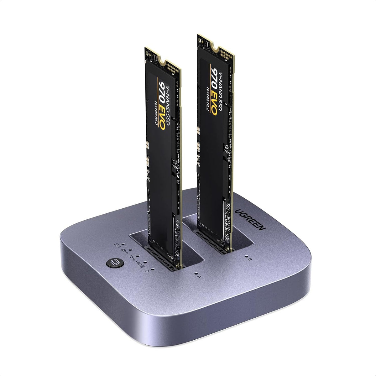 Clonador-UGREEN-de-20-Gbps-Carcasa-Duplicadora-M-2-NVMe-de-Doble-Bahía-para-Mac-mini-portada