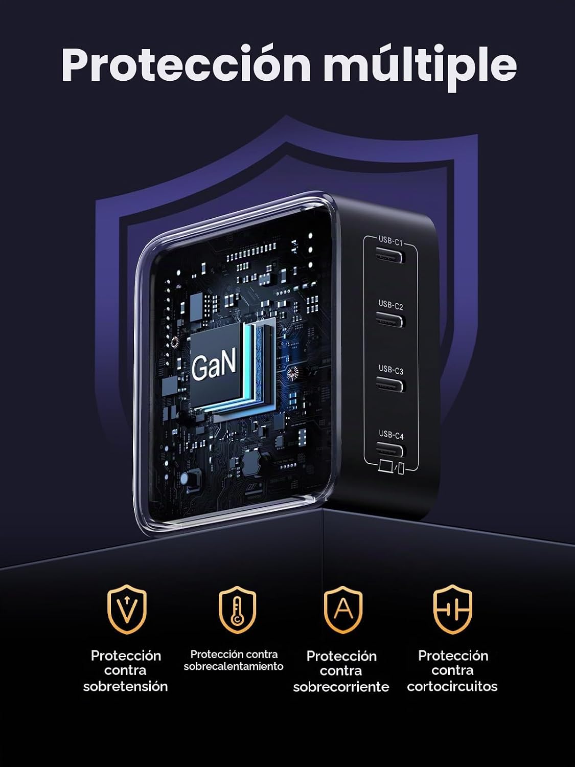 Cargador-de-Pared-UGREEN-Nexode-100-W-GaN-de-4-Puertos-USB-C-8