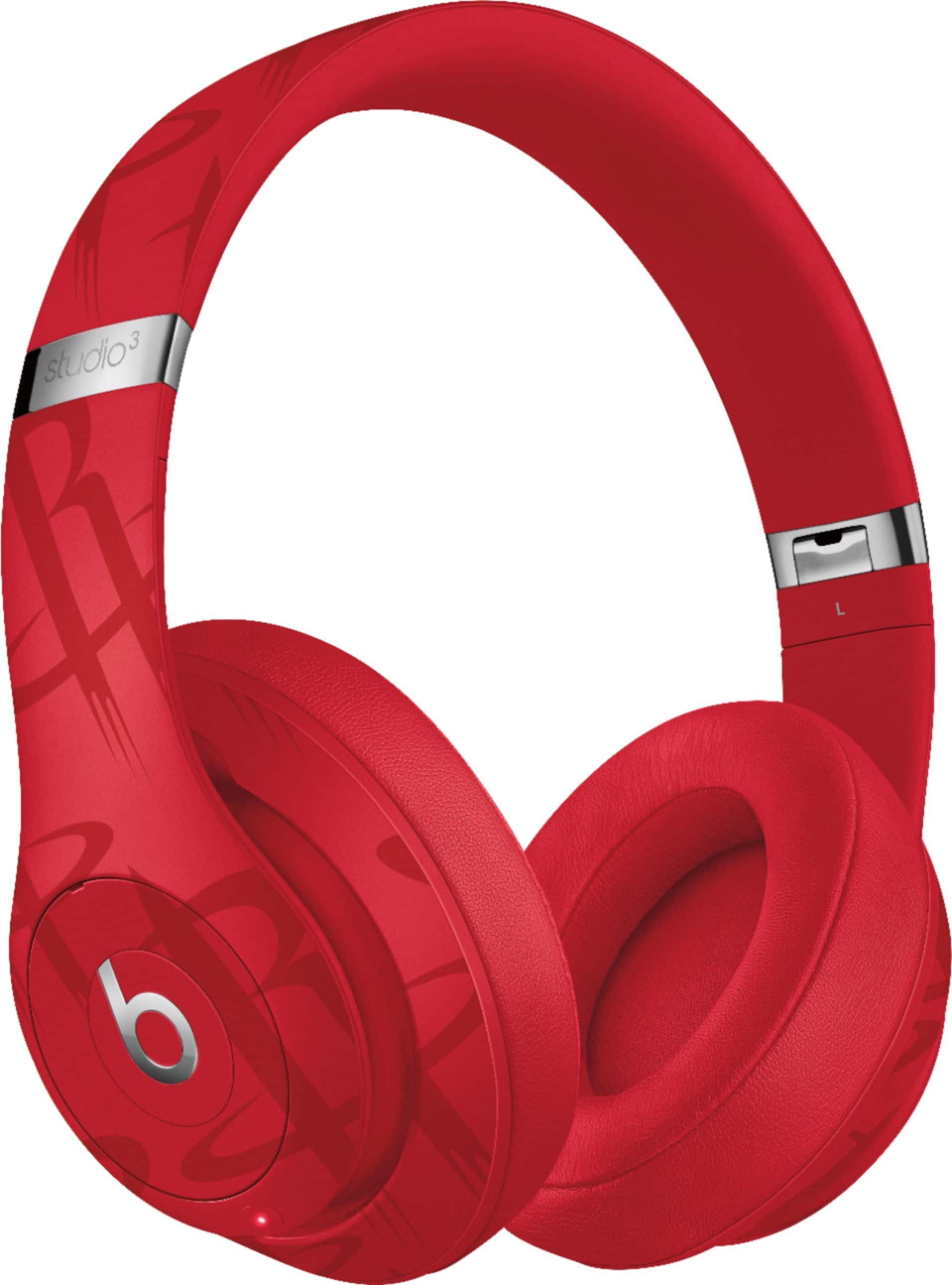 Beats Geek Squad Certified Refurbished Studio³ Wireless Noise Cancelling Headphones - NBA Collection - Rockets Red