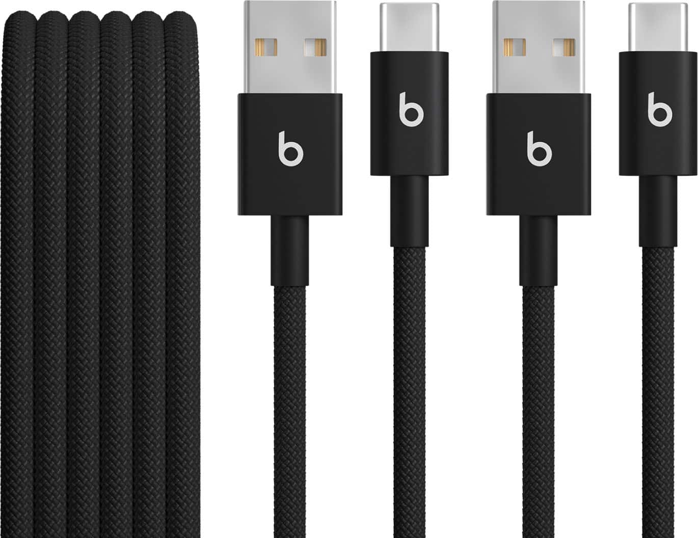 Apple 5' USB-A to USB-C Woven Cable (2-Pack) - Bolt Black