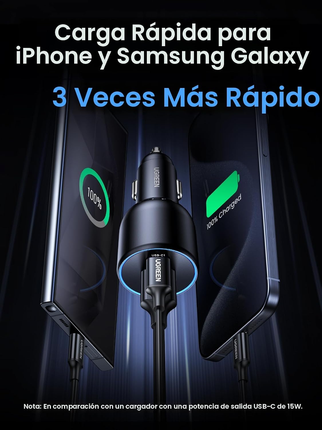 Cargador-de-Auto-UGREEN-130-W-de-3-Puertos-USB-C-3
