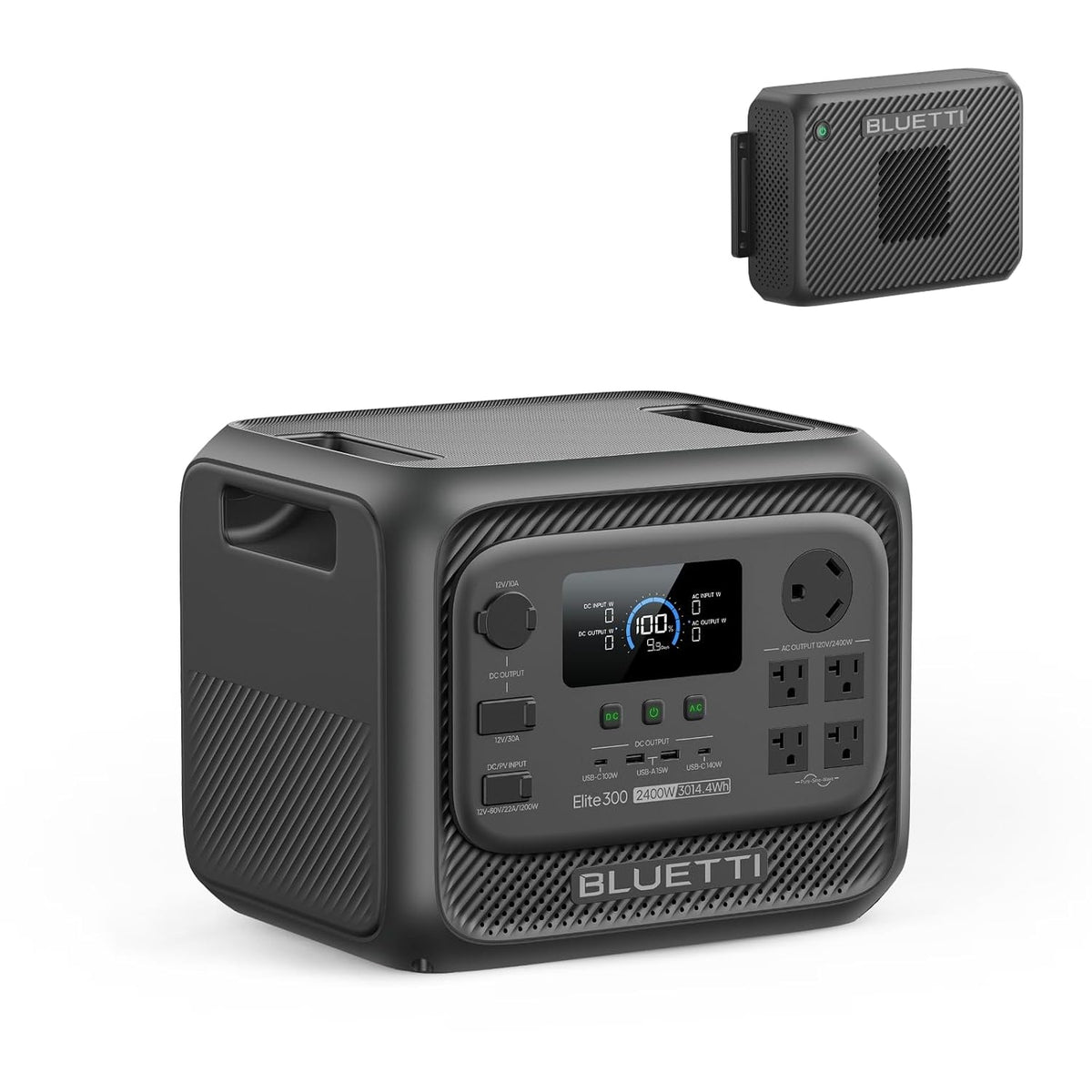 Estación de Energía Portátil BLUETTI Elite 300, 3014.4 Wh, 2400 W + Cargador de Alternador 2
