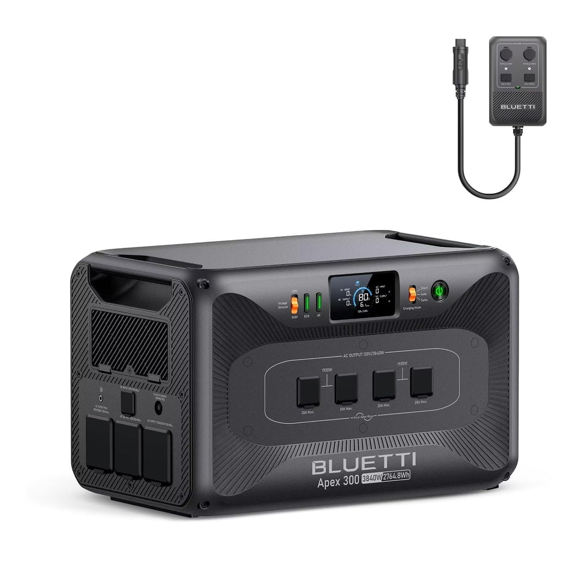 Estación de Energía Portátil BLUETTI Apex 300, 2764.8 Wh + Hub D1