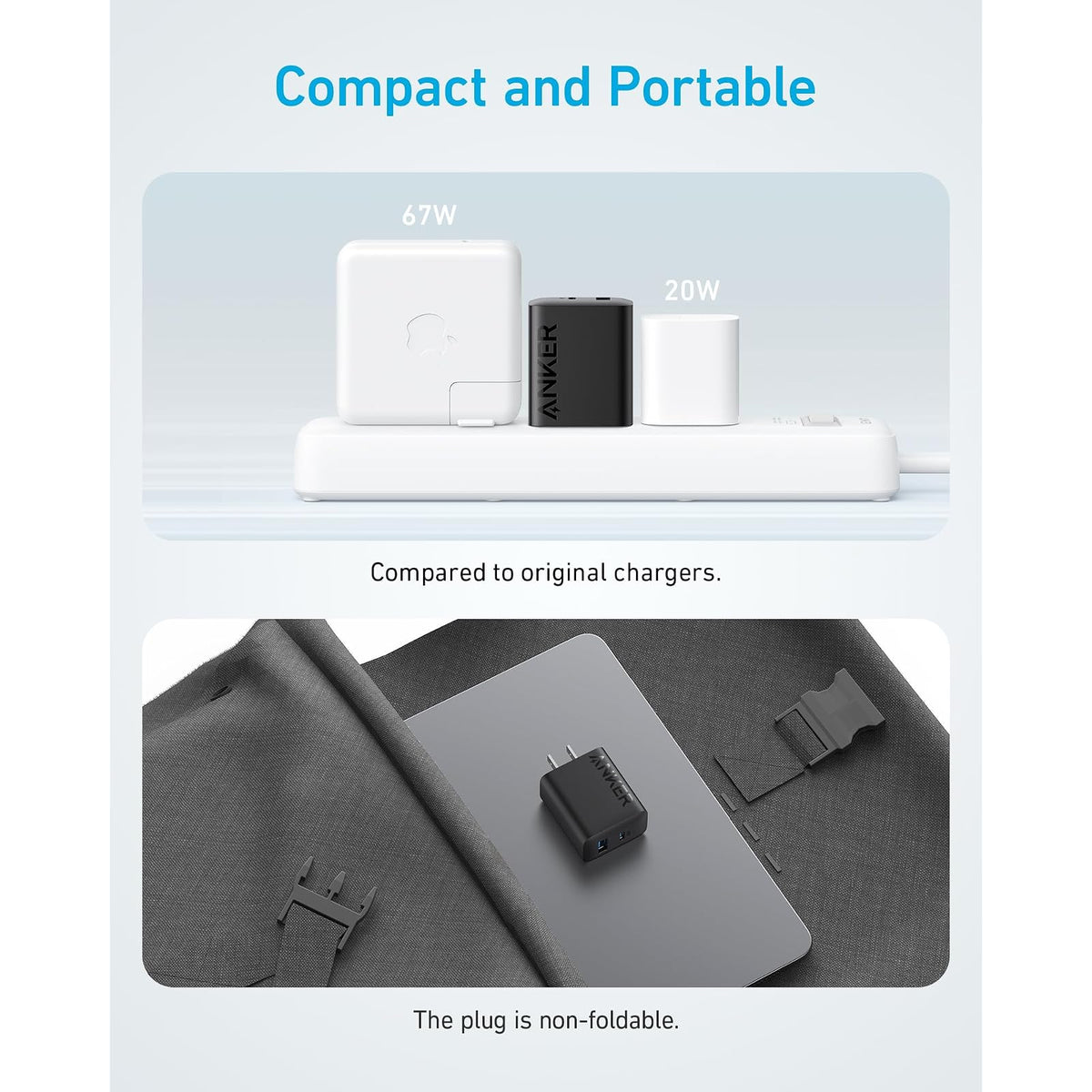 Soporte Anker Paquete de 2 cargadores USB C con soporte de cargador inalámbrico - vista 5