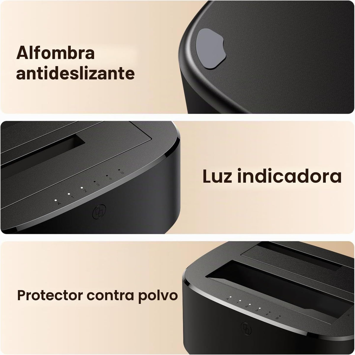 Dock-para-Discos-Duros-UGREEN-de-Doble-Bahía-para-HDD-y-SSD-6